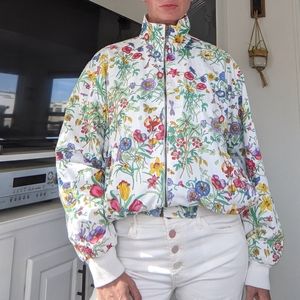 Vintage floral bomber jacket